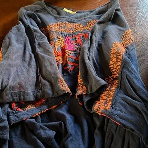 Free people crop overszed shirt